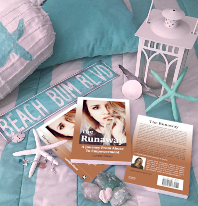 beachy layout with starfish, lantern and books